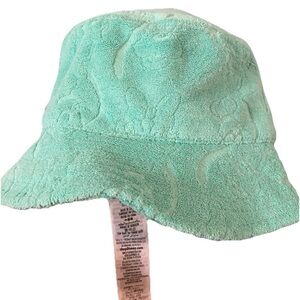 Disney Teal Terry Cloth Bucket Hat with Characters featured